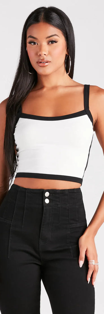 Retro Street Style Tank Crop Top