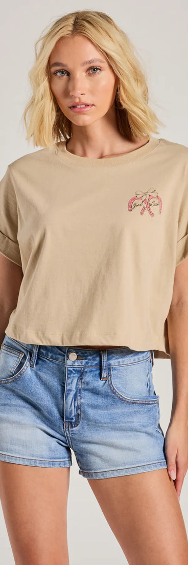 Good Luck Crop Graphic Tee