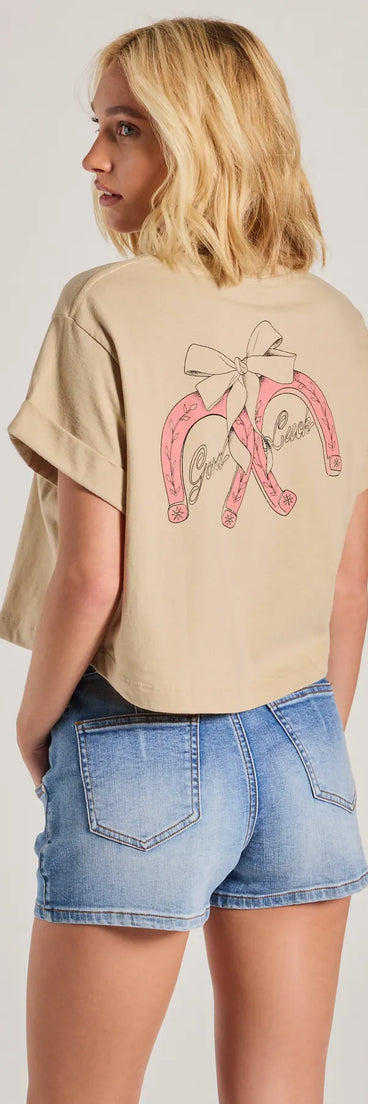 Good Luck Crop Graphic Tee