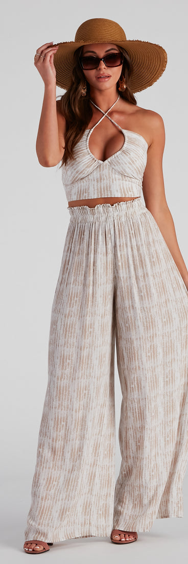 Sangria Please Striped Wide Leg Pants provides a stylish start to creating your best summer outfits of the season with on-trend details for 2023!