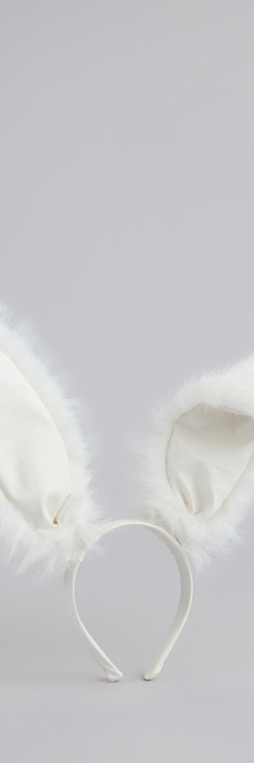 Flirty Fuzzy Faux Fur Bunny Ears Headband