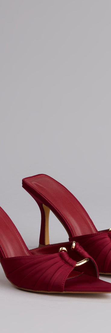 Style made simple with the Touch Of Drama Stiletto Mules, trendy women’s shoes that take your outfit from basic to bold in one step.