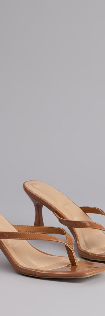 Style made simple with the Strut And Stun Thong Mules, trendy women’s shoes that take your outfit from basic to bold in one step.