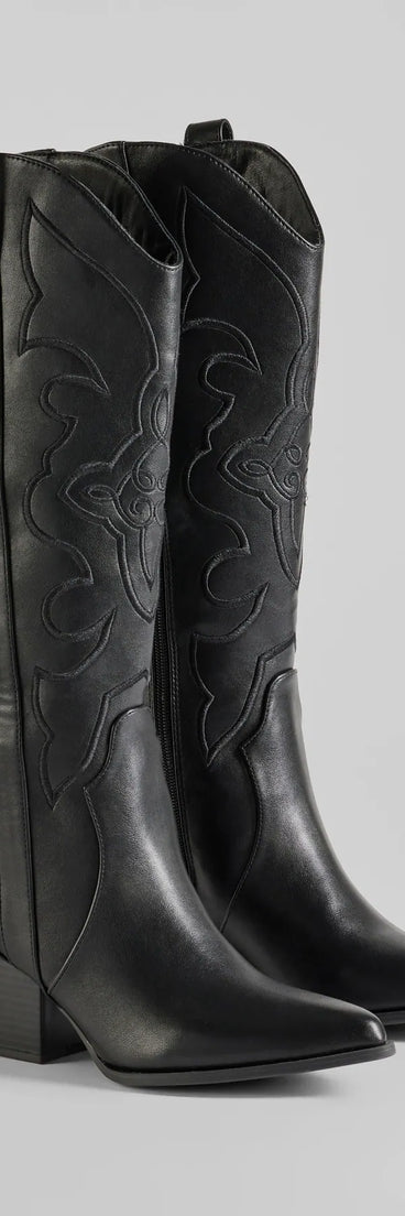 
Upgrade your style game for 2025 with the Western Standoff Faux Leather Cowboy Boots in black, perfect for any fashion-forward wardrobe.