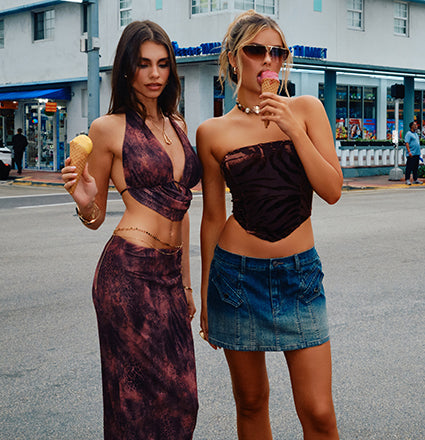 From fluid maxis to sharp denim minis, Windsor's skirts and skorts bring versatile style to every look.